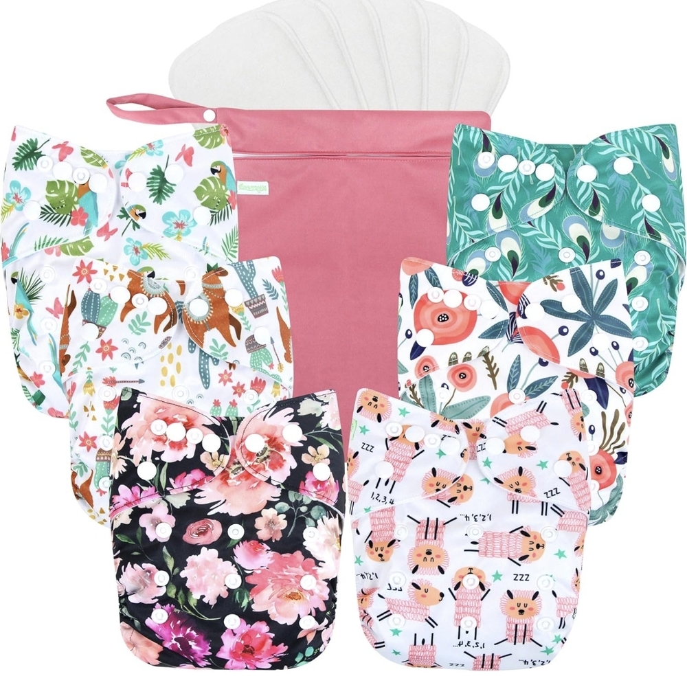 Floral and Animal Print Kids Diaper Covers Set